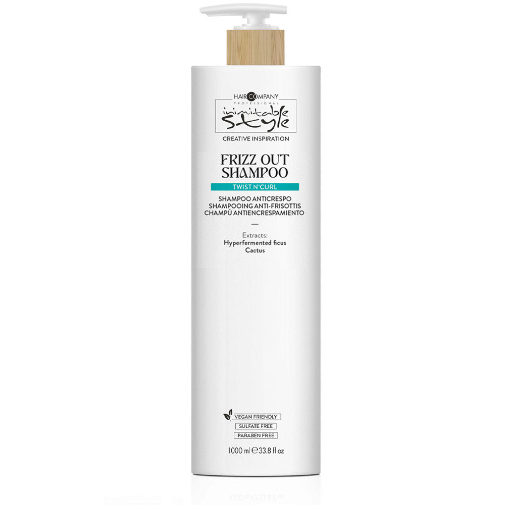 Hair Company Inimitable Style Frizz Twist N'Curl Out Shampoo 1000ml - shampooing anti-frisottis