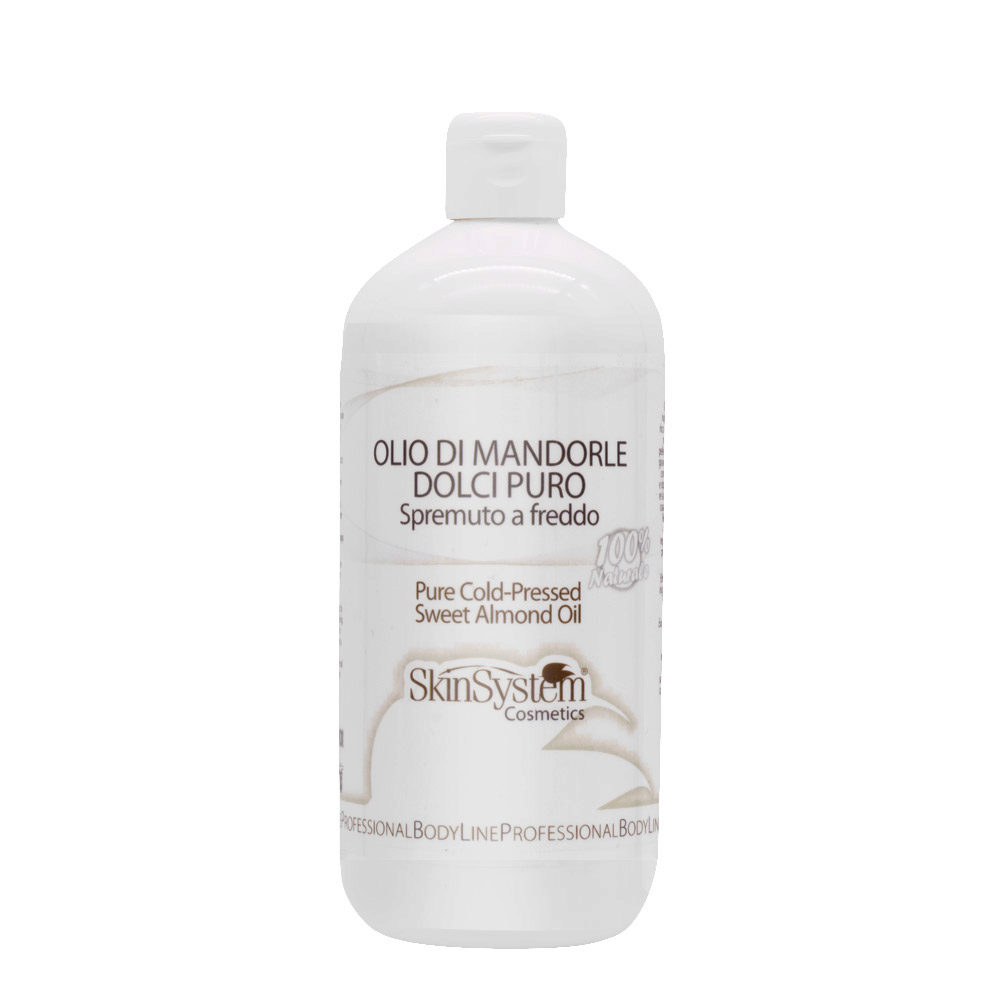 SkinSystem Pure Cold Pressed Sweet Almond Oil 500ml - huile d'amande douce pure sans parfum