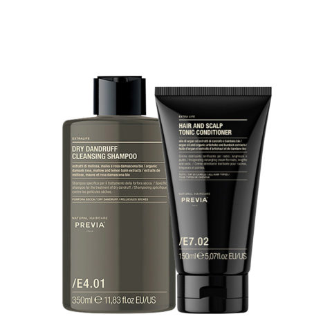 ExtraLife Dry Dandruff Cleasing Shampoo 350ml Hair and Scalp Tonic Conditioner 150ml