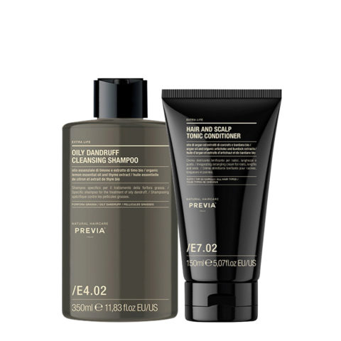 ExtraLife Oily Dandruff Cleasing Shampoo 350ml Hair and Scalp Tonic Conditioner 150ml