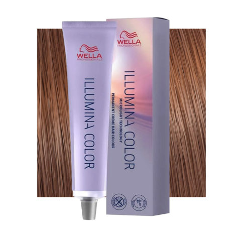Wella Illumina Color 7/53 Blond Moyen Acajou Doré 60ml - coloration permanente