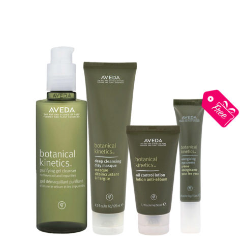 Botanical Kinetics Purifying Gel Cleanser 150ml Cleansing Clay 125ml Oil Lotion 50ml + Eye Cream 15ml en CADEAU